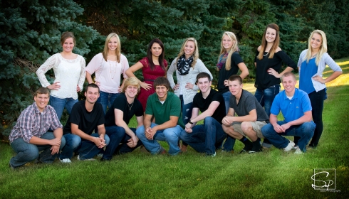 King candidates in the front row, from left, are Adam Willman, Connor Johnson, Luke Reinert, Derek Mann, Joe Cahill, Austin Lovin and Mason McCarville. Queen candidates in the back row, from left, are Chloe Kuehner, Sharissa Stansberry, Cecillia Chavarria, Angel Rysdam, Kari Smith, Laura Mathern and Phoebe Lynk. The coronation ceremony will be held after 7 p.m. Thursday at the MHS Roundhouse.